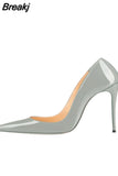 12 cm Women Pumps Patent Leather Pointed Toe Women Shoes High Heel Stiletto Party Shoes Women QP022