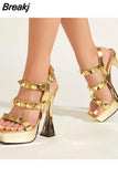 Decor Platform Heels Sandals Summer 2023 Hot Sale Thick High Heeled Sexy Women Sandals Simply Elegant Ladies