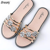 New Summer Elegant Women Fashion Peep Toe High Quality Anti Skid Indoor or Outdoor Beach Casual Comfort Flip
