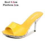 For Women 2023 Summer New Fashion Design Transparent Thin Heel Party Shoes 9.5cm High Heels Ladies Open Toe