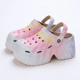 Thick Bottom Clogs for Women Closed Toe Chunky Platform Sandals Woman Summer 2023 Super High Wedge Heel Slippers