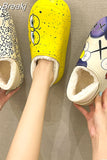 Woman Flats Casual Female Sneakers Dress Winter Rome Short Plush PVC Cover Heel Basic Slipper Med with Slides Casual