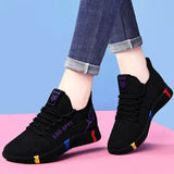Women's New Lace Up Sneakers Female Casual Breathable Mesh Platform Sneakers Fashion Ladies Soft Comfy Sneaker Tenis