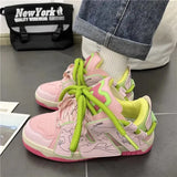 Women's Casual Sneakers Hip Hop Skateboard Fashion Women Mix Colors Running Sport Shoes Tennis Shoes Students Trend Walking