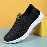 Sneakers Men Summer Running Shoes Breathable Mesh Lightweight Walking Casual Shoes Slip-On Men's Driving Zapatillas