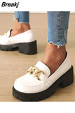 Women Loafers Shoes Brand New Dropship 2023 Spring Fashion Sweet Lolita Cosplay Walking Comfy Chunky Heels Women