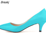 Classic Sexy Pointed Toes 5cm Low Med Kitten High Heels Women Pumps Shoes Spring Brand Design Dress Wedding