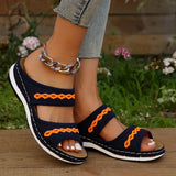 Women 2024 New Summer Shoes Women Elegant Low Heels Sandals Summer Slippers Zapatos Mujer Wedge Heeled Sandals