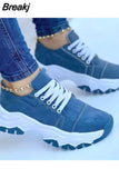 Women's Sneakers Fashion Flat Lace Up Casual Canvas Pattern Sneakers Ladies Vulcanized Shoes Women Shoes Zapatillas