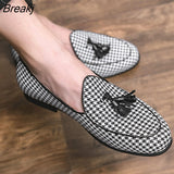 romantic su set foot shoes men large size fashion thousand bird case loafers Korean version of portable