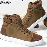 Autumn Winter Male Footwear Patchwork Flats sneakers High Top Men Shoes Canvas Men Casual Shoes BIG Size