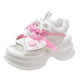 Sports Platform Sandals Women Summer 2023 Thick Bottom Wedge Walking Shoes Woman Peep Toe Lace Up Chunky Sandalias