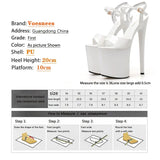 2023 Women Fish Toe Black White Sexy Super High Heels Sandals Model T Station 20CM Stage Catwalk