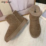 Snow Boots Fur Ladies Boots Tube Thickened Cotton Warm Fur Shoes Student Women Winter Short Boots Cotton shoes women