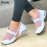 Mujer Women's Shoes 2022 Fashion Mesh Casual Sport Shoes Platform Wedge Sneakers Plus Size Flats Zapatillas