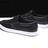 Men Shoes Spring Summer Casual PU Leather Flat Shoes Slip-On Low Top White Male Sneakers Tenis Masculino Adulto Shoes