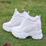 Chunky platform shoes Women 2024 Fashion Ladies Platform High Wedges mesh Casual Shoes Woman Chunky Black