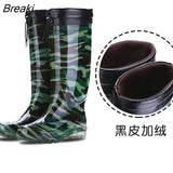 Men's Safety Work Rainboots PVC Waterproof Water Shoes Winter Wellies Autumn Non-Slip Knee-High Rain Boots Male Rubber