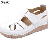 Women‘s Shoes Sandals Fashion Baotou Wedge Platform Sandals Ladies Retro Rome Sandalias Mujer Slip on Beach Shoes