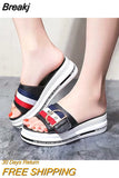 2023 Women Slippers Flat Shoes Woman Comfortable Female Sandals Ladies Luxury Home Platform Slides Flip Flops Summer