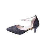 Pointed Toe Wedding Bride High Heels Shoes Female Party Mules Elegant Women Pumps Designer Shoes Sexy Dress
