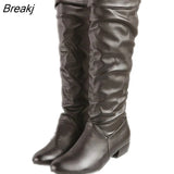size 34-43 fashion new arrival Winter Mid-Calf Women Boots Black White Brown flats heels half boots autumn Snow shoes