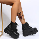 Breakj Autumn And Winter New High-Help Thick Bottom Slope With Large Size Martin Short Boots