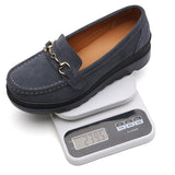 Autumn High Quality Women Shoes Light Comfort Flas Platform Shoes Metal Buckle Casual Mother Shoes Wedge Women