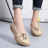 Women Shoes 2023 Spring Autumn Flats Leather Breathable Moccasins Women Boat Shoes Ballerina Ladies Casual Shoes Zapatos