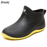 Boots Women's Rubber Anti-skid Colorful Unisex Ankle Boots Lightweight Slip on Shoes 2023 Fashion Water-proof Drop