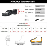 Square Toe Wedge Flip Flops Women Korean Style Clip Toe Platform Sandals Woman Summer 2023 Outdoor Non Slip Beach