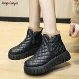 Women's Shoessnow Boots Platform Shoes Warm Cotton Shoes Short Boots Outdoor Casual Shoes High Quality Women White