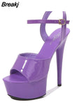 Shoes Ladies Sexy Pumps Pole Dance Shoes Women Plus Size 43 Women Classic 15cm Super High Heels Sandals Female