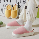 Sole Home Indoor Slippers for Women 2023 Winter Warm Corduroy Cotton Slippers Woman Flat Heels Non Slip House Shoes