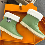 Autumn Winter Women Rubber Boots Fashion Waterproof Boots Casual Female Colorful Rain Boots Garden Non-slip Water Shoes