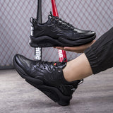 Men Shoes New 2023 Spring Platform Sneakers Fashion Round Toe Wedges Casual Sport High Top Outdoor