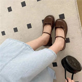 Summer Footwear Cute Japanese Style Lolita Shoes for Women 2023 with Bow Round Toe Kawaii Gothic Black Low Heel Elegant