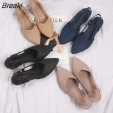 Summer Fashion and Leisure Women's Pointed Toe Back Cooling Belt for All Kinds of Comfortable Wear-resistant Flat