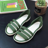 Sandals Women 2023 New Fashion Simple Round Head Solid Candy Color Open Toe Versatile Square Heel Women's