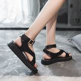 Women's Sandals 2024 Summer Solid Color Comfortable Female Beach Shoes Chunky Sandalias Non-Slip Shoe Platform Zapatillas