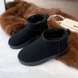 Fashion Winter Snow Boots Fur Ladies Boots Tube Thickened Cotton Warm Fur Shoes Student Women Winter Short Boots