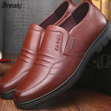 Men's Leather Shoes Loafers Casual Shoes Non-slip Sneakers Male Dress Shoes Light Breathable Flats Summer Comfortable