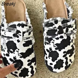 Women's Canvas Mule Clogs Closed Toe Cork Footbed Slide Slippers Ladies Fashion Print Trimmed Fringe