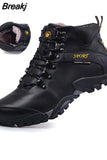 2023 Men Snow Boots Waterproof Men Footwear Winter Ankle Boots Fur Breathable Men Winter Shoes 3 Colors Male