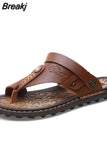 Clip Toe Flip Flops Mens Sandals Male Shoes Fashion Flat Non-slip Slide Slippers Casual Beach Holiday Sport