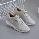 Woman 2024 Trend Summer Wedge Platform Casual Shoes Women Lace Up Sports Shoes Woman Non Slip Breathable