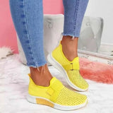 Women 2023Summer Fly Weave Rhinestone Flats Shoes Women Fashion Plus Size Sneakers Women Platform Casual Sport