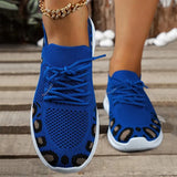 Leopard Print Breathable Sneaker Women Comfort Non Slip Knitted Casual Falts Woman Lightweight Plus Size Walking