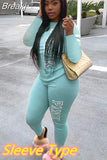 Pink Letter Print Women Two Piece Set Casual Sport Tracksuit Short Sleeve Top + Jogger Sweatpant Suit Plus Size Outfits