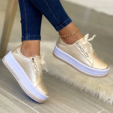 Breakj Platform Sneakers Fashion Plus Size Tie 2023 Casual Women's Single
